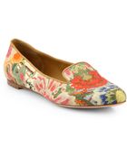 Alexander McQueen Patchwork Floral Smoking Slippers - Lyst