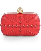 Alexander McQueen Britannia Studded Skull Box Clutch - Lyst