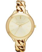 Michael Kors Slim Link Runway Watch - Lyst