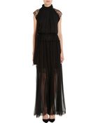 Nina Ricci Lace Shoulder Sleeveless Gown - Lyst