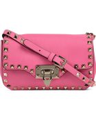 Valentino Studded Leather Shoulder Bag - Lyst