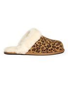 Ugg Sheepskin Lined Leopard Print Slippers - Lyst