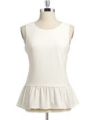 Ivanka Trump Sleeveless Peplum Top - Lyst