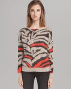 Maje Sweater Zebra Print Angora - Lyst