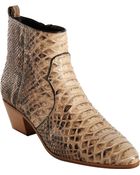 Saint Laurent Python Rock Ankle Boot - Lyst