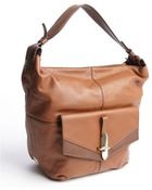 Kooba Luggage Brown Leather 'Bedford' Flap Pocket Shoulder Bag - Lyst