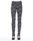 Nicole Miller Lace Skinny Pants - Lyst