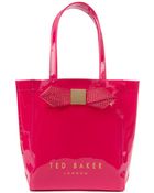 Ted Baker Metallic Bow Tote - Lyst