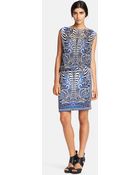 Jean Paul Gaultier Fuzzi Tattoo Print Tulle Jersey Dress - Lyst