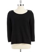 Guess Rhinestone Accented Sweater - Lyst