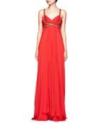 Notte By Marchesa Beaded Silk Gown - Lyst