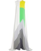 Roksanda Ilincic Colorblock Double Wool Crepe Gown - Lyst