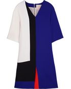 Roksanda Ilincic Color-Block Wool-Crepe Dress - Lyst