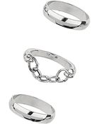 Topshop Chain Midi Ring Pack - Lyst