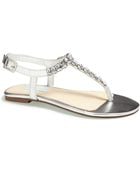 Betsey Johnson Spark Crystal Embellished Thong Sandal - Lyst