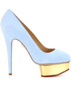 Charlotte Olympia Sweet Dolly Suede Platform Pumps - Lyst