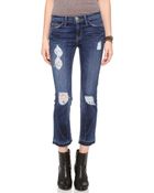 Current/Elliott The Cropped Straight Leg Jeans - Lyst