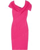 Donna Karan New York Draped Stretch-Sateen Jersey Dress - Lyst