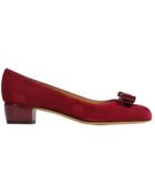 Ferragamo Shoes Vara1 Heels 4 Suede - Lyst