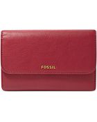 Fossil Memoir Leather Flap Wallet - Lyst