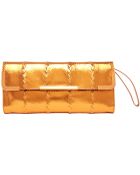 Bottega Veneta Oro Metallic Watersnake Clutch - Lyst