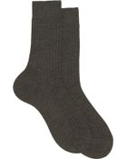 Maria La Rosa Solid Midcalf Sock - Lyst