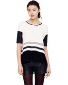 Club Monaco Claudia Striped Sweater - Lyst