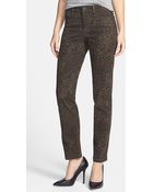 Nydj Sheri Animal Print Stretch Skinny Jeans - Lyst