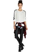 BCBGeneration Cable Knit Raglan Sweater - Lyst