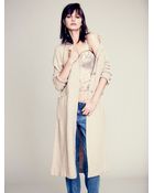 Free People Textured Trench Duster - Lyst