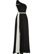 Halston Heritage One-Shoulder Satin Gown - Lyst