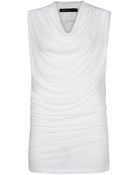 Mango Draped Neckline Top - Lyst