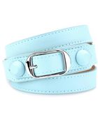 Balenciaga Classic Matte Stud Leather Bracelet - Lyst