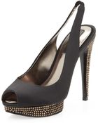 BCBGMAXAZRIA Falcon Peeptoe Slingback Pump - Lyst