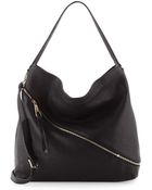 Kelsi Dagger Boerum Hill Diagonal Zip Hobo Black - Lyst