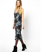 Asos Slip Dress In Floral Print - Lyst