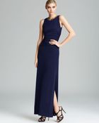 Laundry By Shelli Segal Sleeveless Necklace Jersey Gown - Lyst