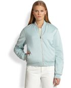 T By Alexander Wang Satin Bomber Jacket - Lyst