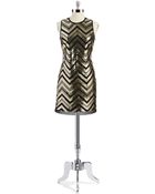 Vince Camuto Sequin Chevron Dress - Lyst