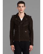 Zanerobe Crosstown Leather Jacket in Chocolate - Lyst