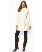 Lauren by Ralph Lauren Wool Blend Coat - Lyst
