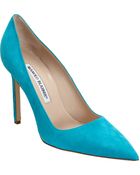 Manolo Blahnik Suede Bb - Lyst