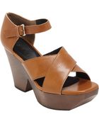 Marni Wooden Platform Sandal - Lyst