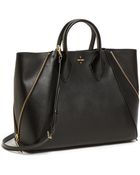 Pour La Victoire Yves Medium Leather Tote - Lyst