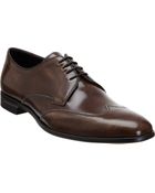 Prada Burnished Wingtip Blucher - Lyst