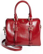 Tory Burch Leather Satchel - Lyst