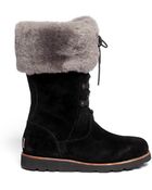 Ugg Barbarin Sheepskin Cuff Suede Booties - Lyst