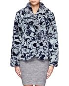 Armani Printed Rabbit Fur Jacket - Lyst