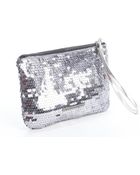 BCBGeneration Gunmetal Sequin Lorelei Wristlet Bag - Lyst