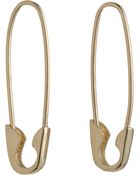 Loren Stewart Gold Safety Pin Earrings - Lyst